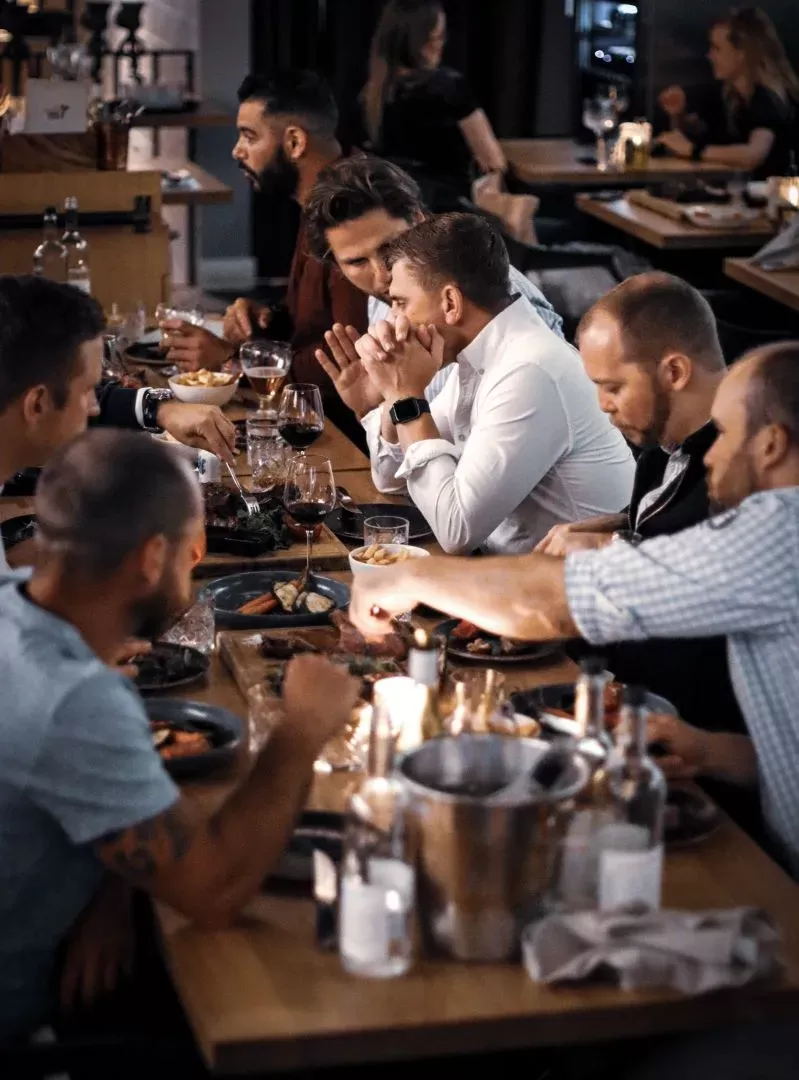  Successful group dinner in our meat restaurant near the Vondelpark